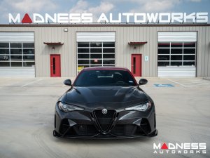 Alfa Romeo Giulia GTAm Style Front Bumper Essential Kit - Carbon Fiber - With Parking Sensors
